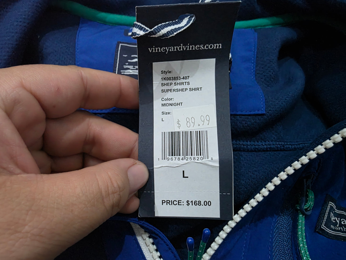 Sudadera Vineyard Vines Grande L Azul Supershep (NUEVO)