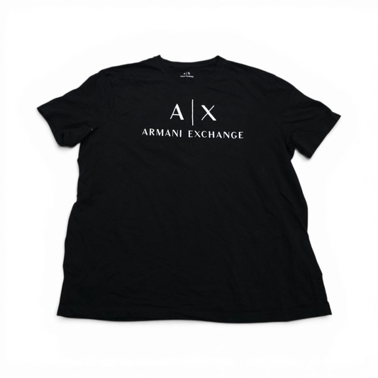 Playera Armani Exchange Xgrande Xl Slimfit Negro Letras (Usado)