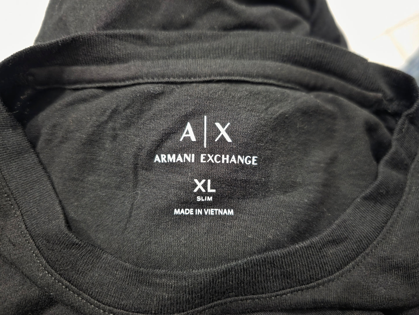 Playera Armani Exchange Xgrande Xl Slimfit Negro Letras (Usado)