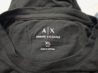 Playera Armani Exchange Xgrande Xl Slimfit Negro Letras (Usado)