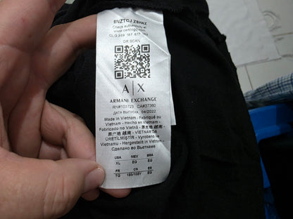 Playera Armani Exchange Xgrande Xl Slimfit Negro Letras (Usado)