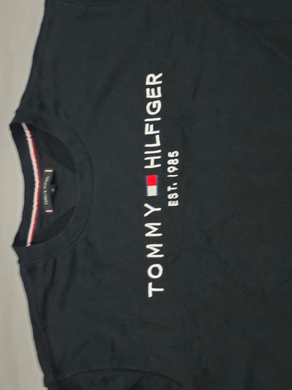 Sudadera Tommy Hilfiger Xgrande Xl Negro Letras (Usado)