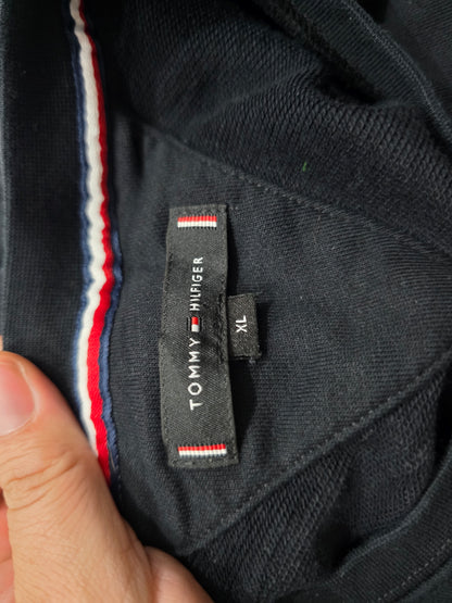 Sudadera Tommy Hilfiger Xgrande Xl Negro Letras (Usado)