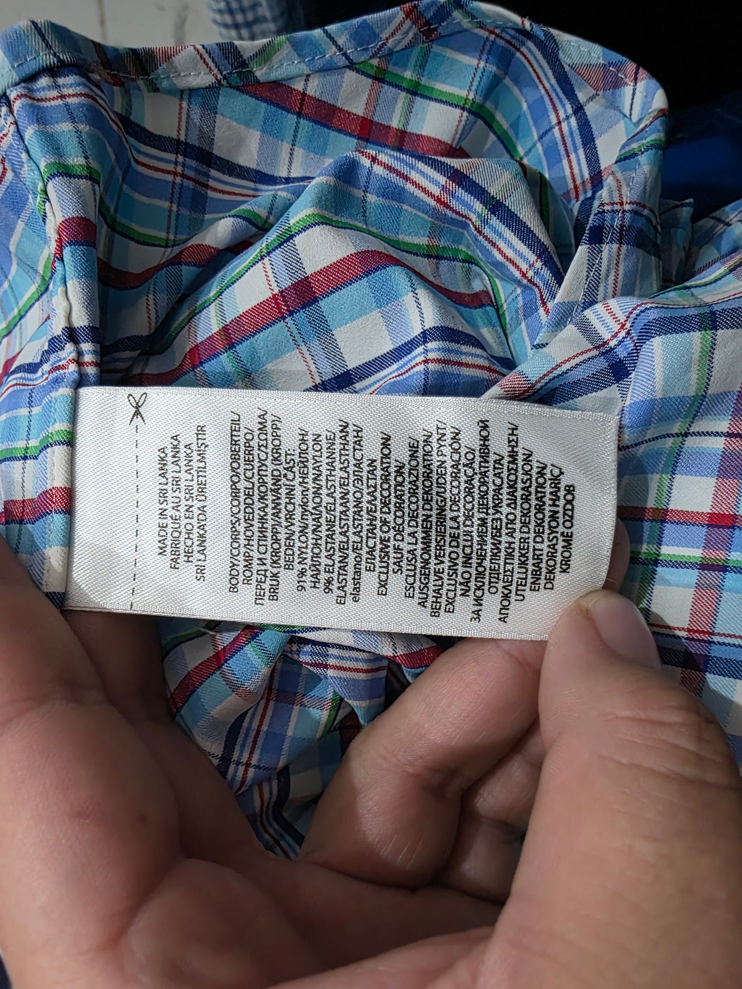 Camisa Ralph Lauren 2xl Big Performance Cuadro Azul Pony Azu (Usado)