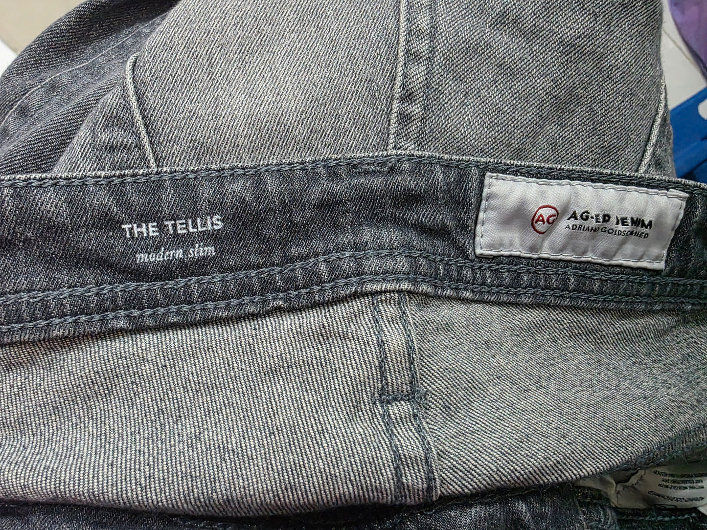 Pantalon Modermslim Adriano Goldschmied Talla 34 Gris Azulad