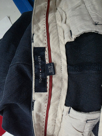 Pantalon Recto Tommy Hilfiger 36x30 Azul Deslavado