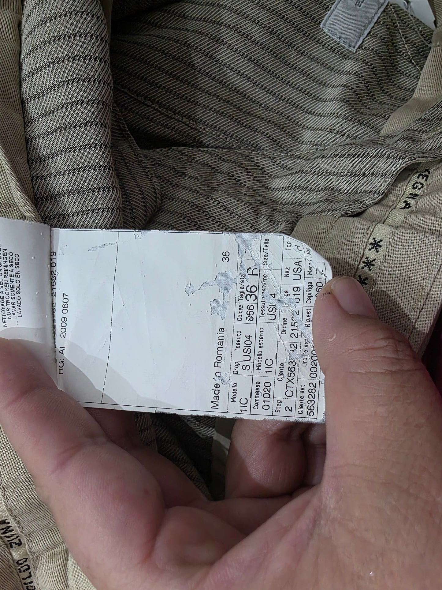 Pantalon Emernegildo Zegna Talla 34 Cafe