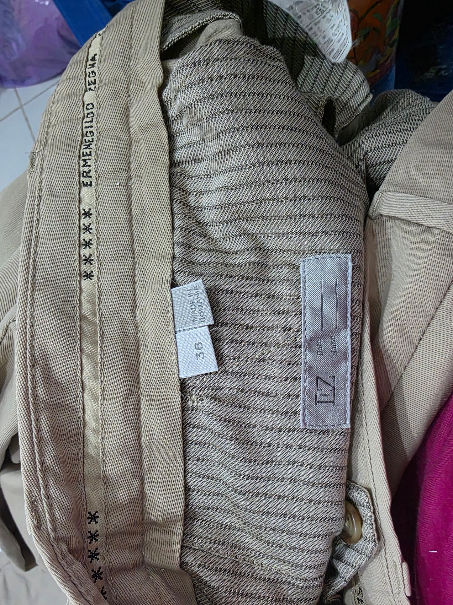 Pantalon Emernegildo Zegna Talla 34 Cafe