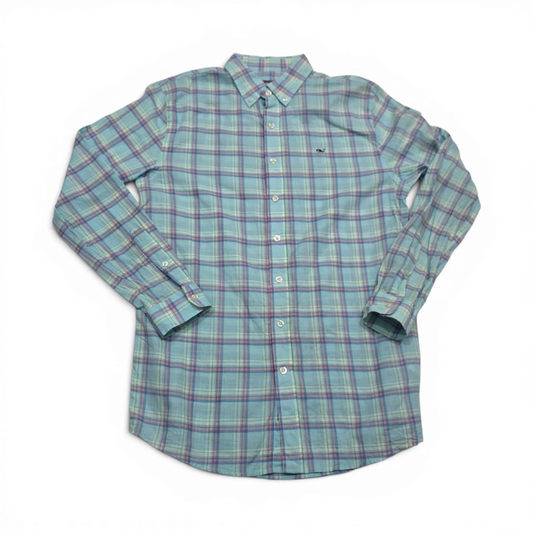 Camisa Vineyard Vines Adolescente Xl 18 Verde Menta
