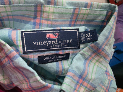 Camisa Vineyard Vines Adolescente Xl 18 Verde Menta