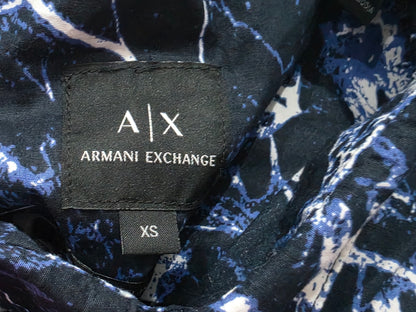 Camisa Armani Exchange Xchico Xs Azul Y Negro