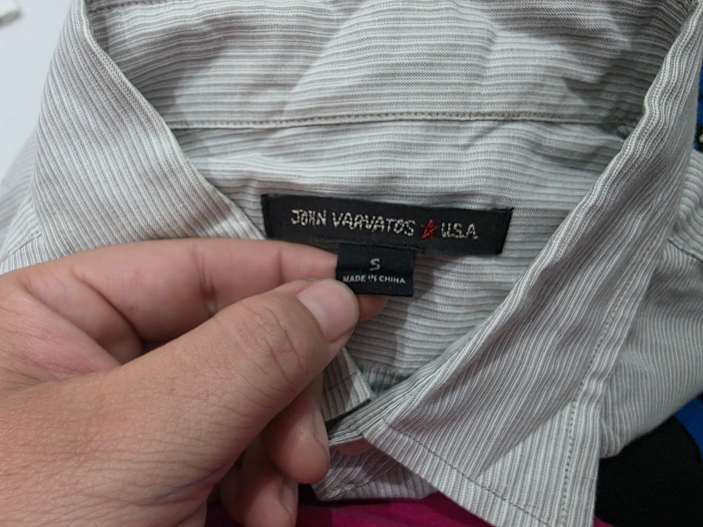 Camisa John Varvatos Chica S Gris