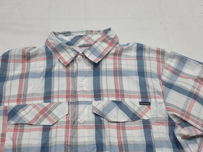 Camisa Columbia Chica S Cuadro Blanco Y Azul