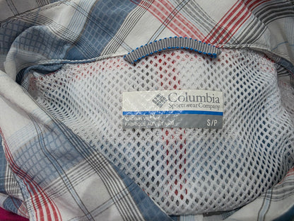 Camisa Columbia Chica S Cuadro Blanco Y Azul