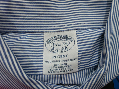 Camisa Brooks Brothers Regent Mediana M Azul Lineas