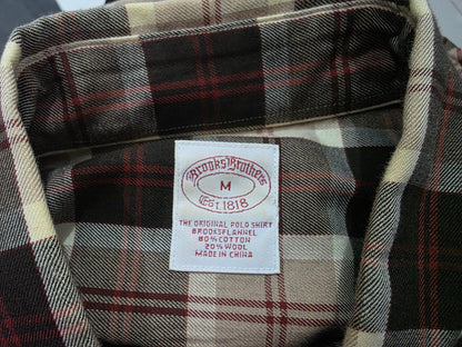 Camisa Brooks Brothers Mediana M Cuadro Cafe