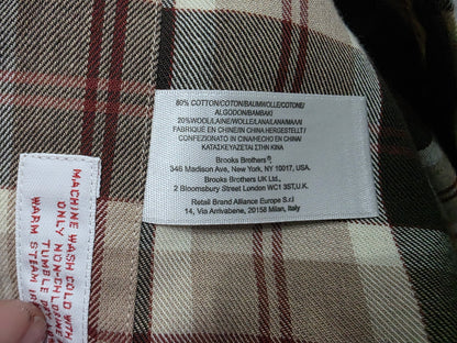 Camisa Brooks Brothers Mediana M Cuadro Cafe