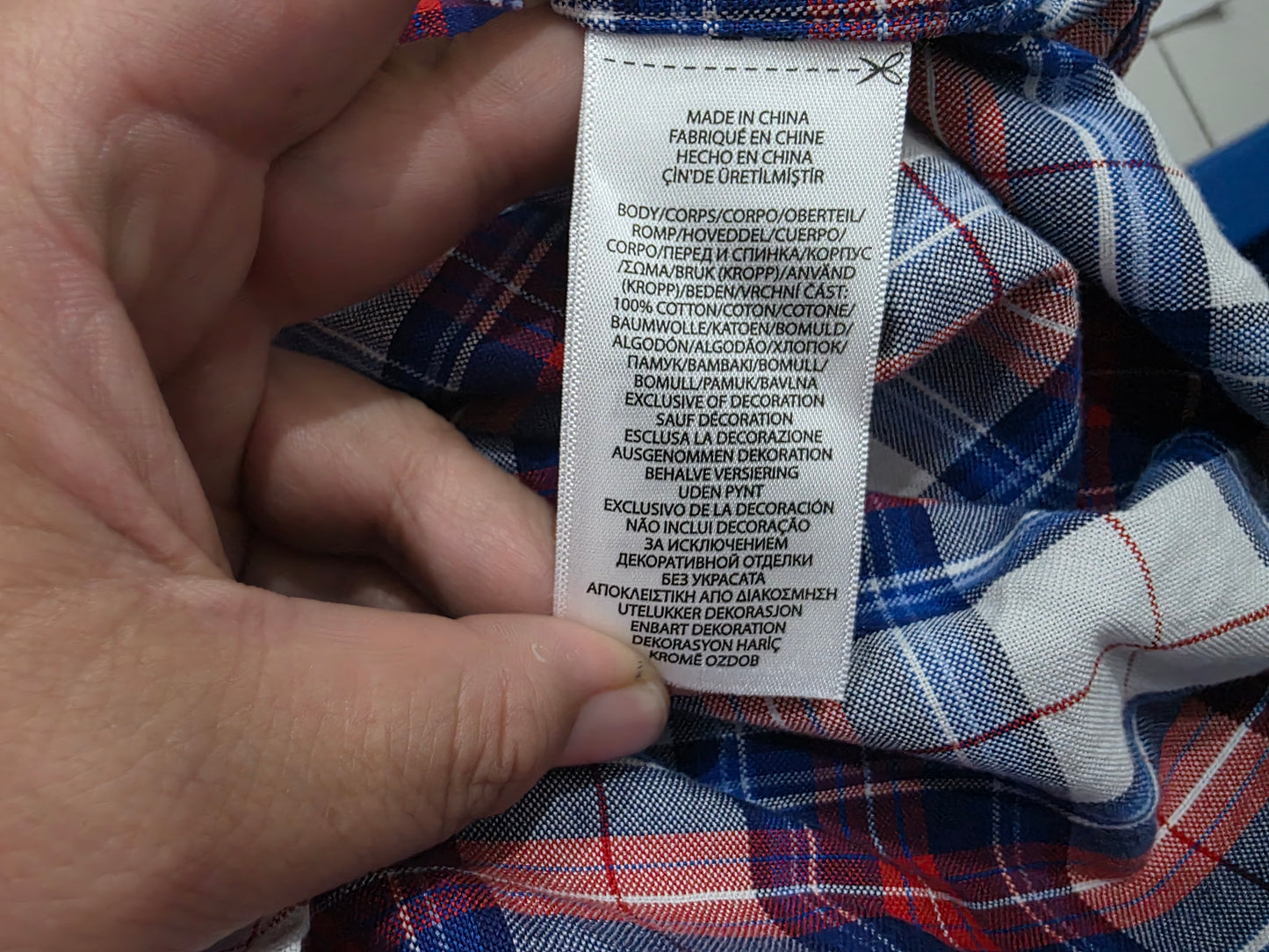 Camisa Ralph Lauren Mediana M Cuadro Azul Y Rojo Manga Corta