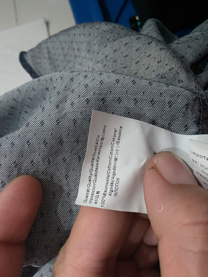 Camisa Hugo Boss Orange Mediana M Azul Figura Blanca