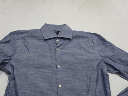 Camisa Hugo Boss Mediana M Azul Lisa