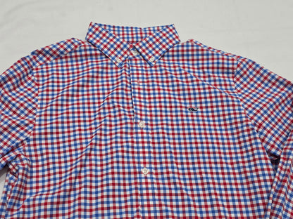 Camisa Vineyard Vines Mediana M Cuadro Azul Rojo Y Blanco