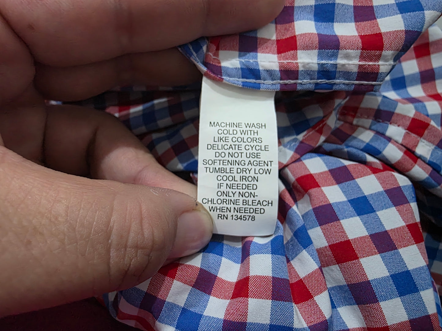Camisa Vineyard Vines Mediana M Cuadro Azul Rojo Y Blanco