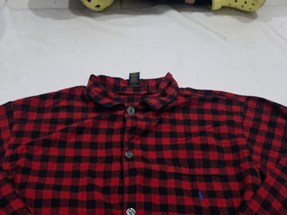 Camisatipo Pijama Ralph Lauren Mediana M Cuadro Rojo Y Azul