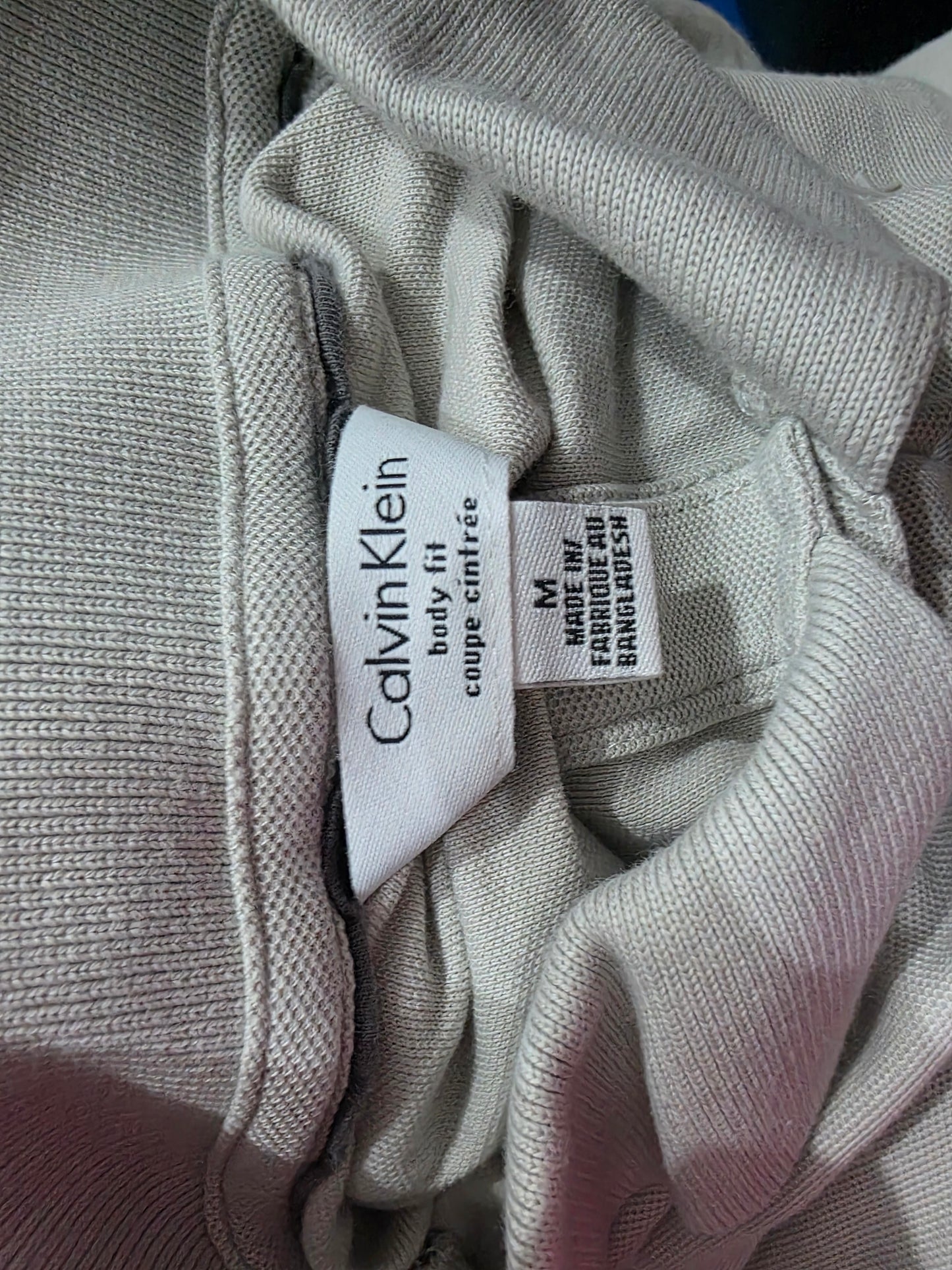 Playera Polo Calvin Klein Mediana M Gris