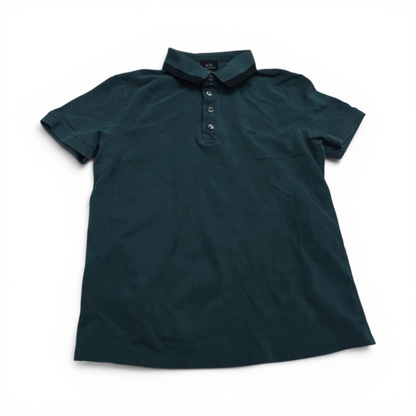Playera Polo Armani Exchange Mediana M Verde Deslavado