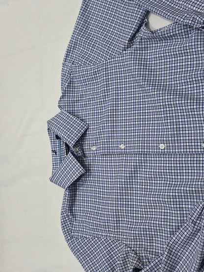 Camisa Nautica Mediana M Cuadro Azul Y Blanco