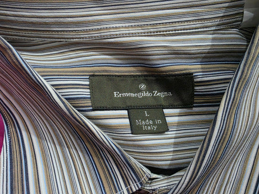 Camisa Ermenegildo Zegna Grande L Lineas Cafe