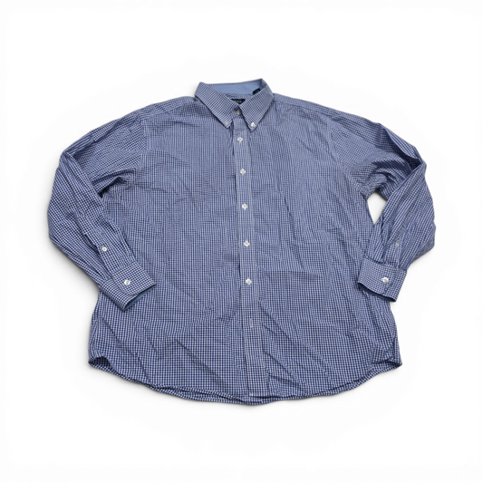 Camisa Nautica Grande L 16 1/2 Cuadro Azul Y Blanco