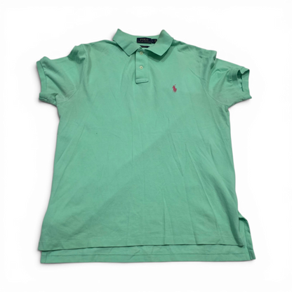 Playera Polo Ralph Lauren Grande L Verde Menta Pony Rosa