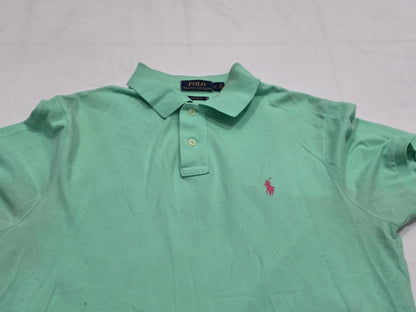 Playera Polo Ralph Lauren Grande L Verde Menta Pony Rosa