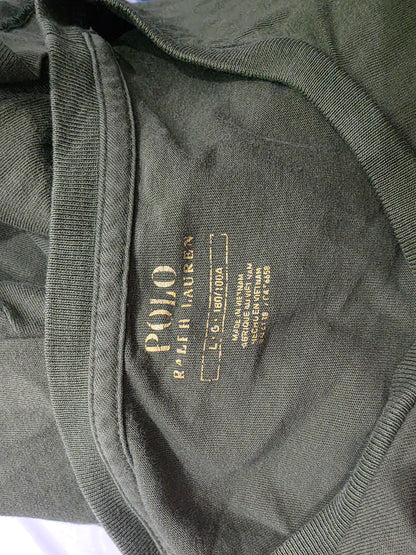 Playera Ralph Lauren Grande L Verde Pony Naranja