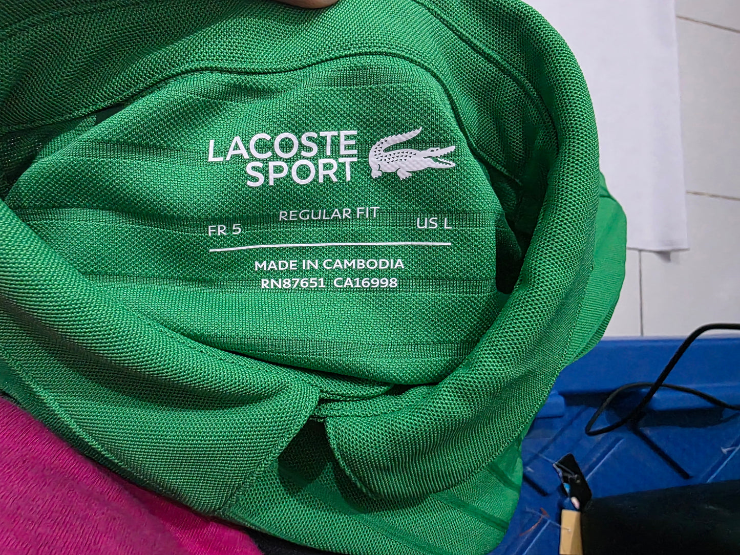 Playera Polo Lacoste Sport Grande L Fr 5 Verde