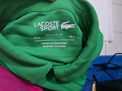 Playera Polo Lacoste Sport Grande L Fr 5 Verde