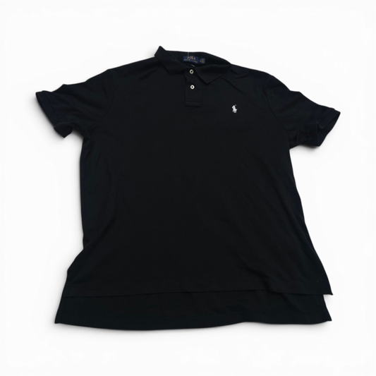 Playera Polo Ralph Lauren Xgrande Xl Negra Pony Blanco