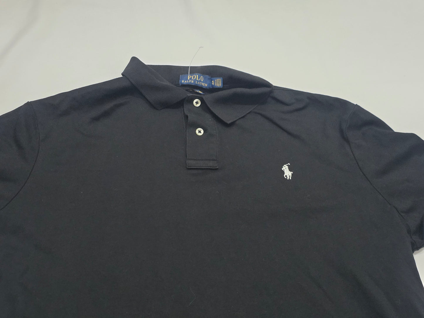 Playera Polo Ralph Lauren Xgrande Xl Negra Pony Blanco