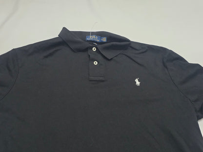 Playera Polo Ralph Lauren Xgrande Xl Negra Pony Blanco