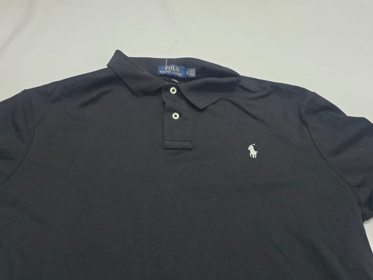 Playera Polo Ralph Lauren Xgrande Xl Negra Pony Blanco