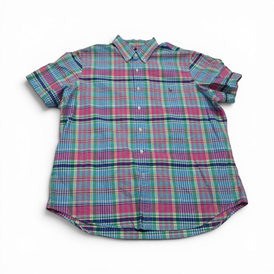 Camisa Ralph Lauren Xgrande Xl Cuadro Rosa Verde Y Azul