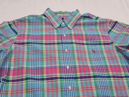 Camisa Ralph Lauren Xgrande Xl Cuadro Rosa Verde Y Azul