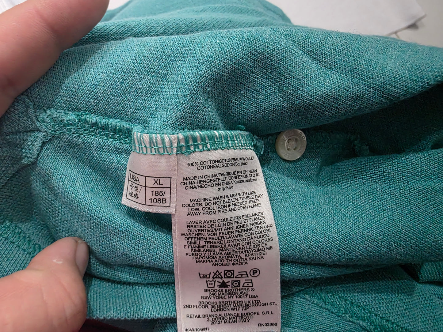 Playera Polo Brooks Brothers Xgrande Xl Turquesa