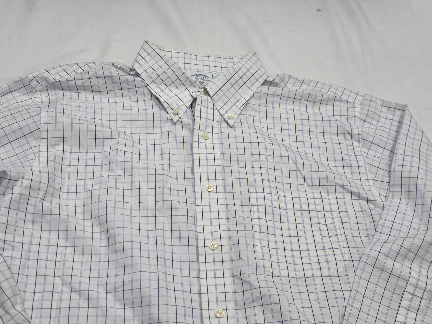 Camisa Brooks Brothers Xgrande Xl Cuadro Blanco