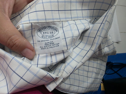 Camisa Brooks Brothers Xgrande Xl Cuadro Blanco