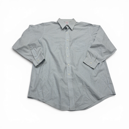 Camisa Brooks Brothers Xgrande Xl Azul Lineas Verde