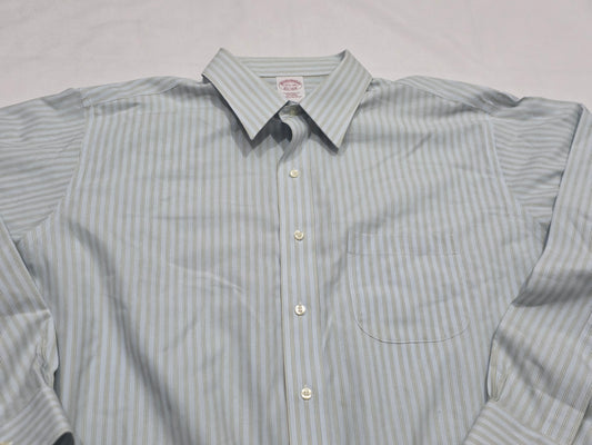 Camisa Brooks Brothers Xgrande Xl Azul Lineas Verde