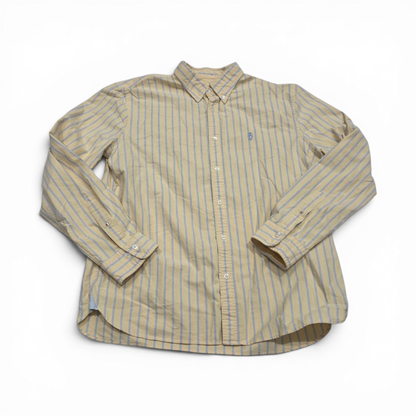 Camisa Brooks Brothers Xgrande Xl Amarilla Lineas Azul