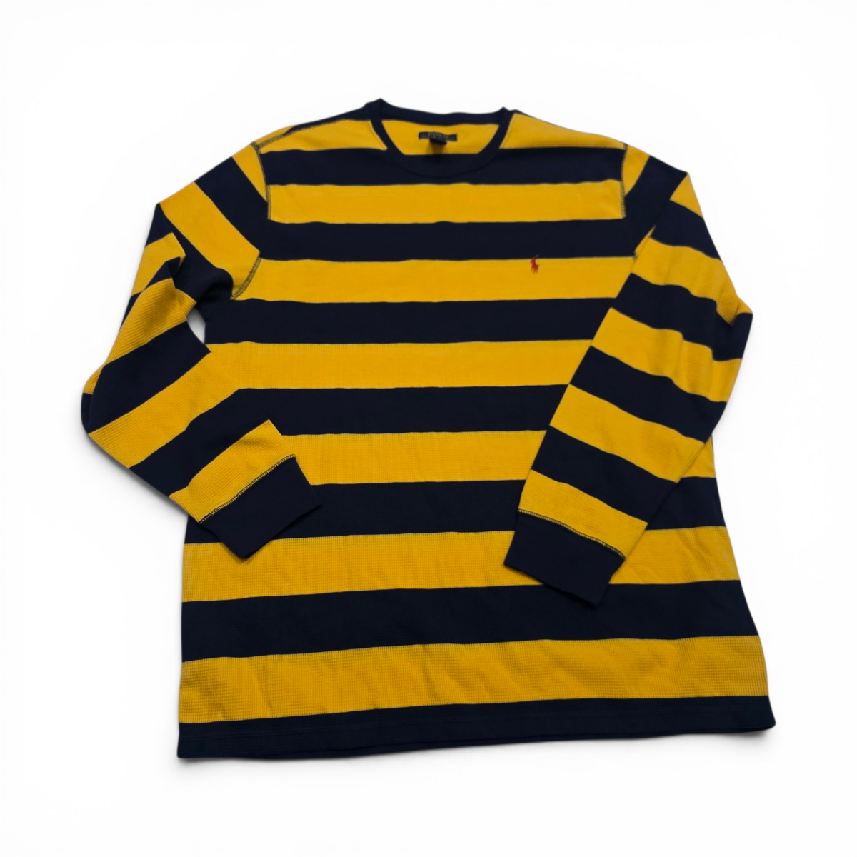 Playera Manga Larga Ralph Lauren 2xl Amarilla Y Azul